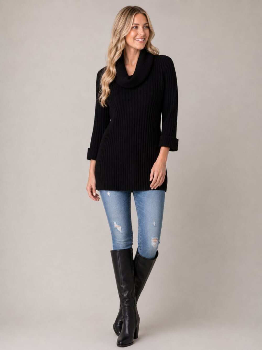 Love Always Cowl Neck Sweater
